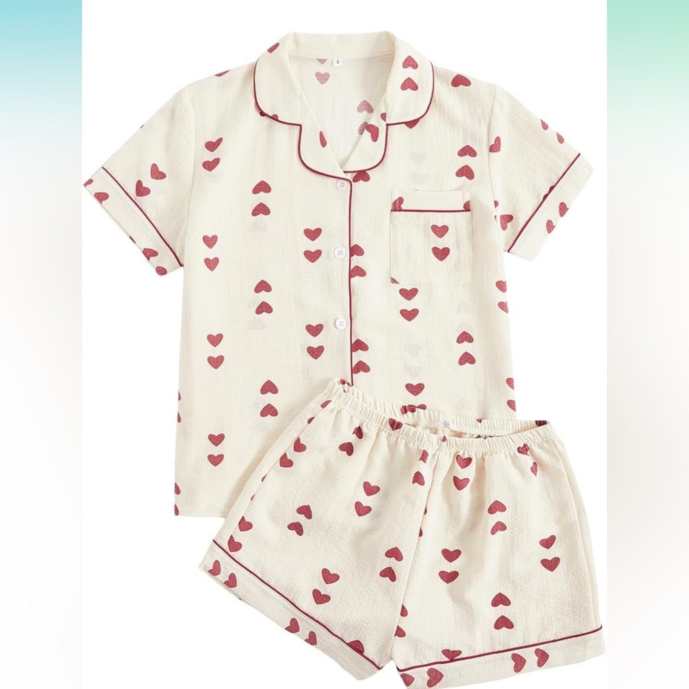 Heart PJ Set - Size Small